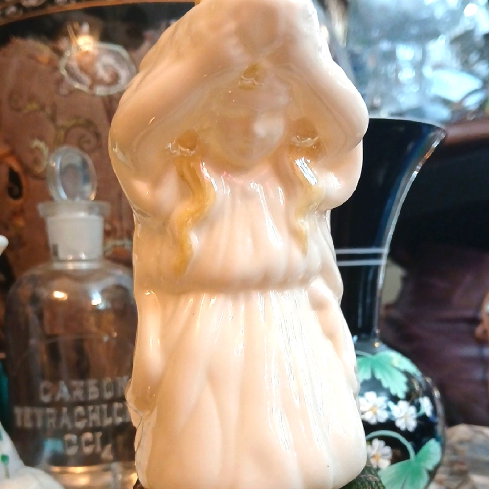 Irish Belleek Undine Ceramic Figurine Creamer